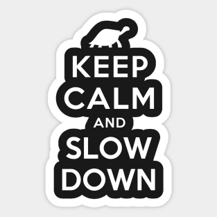 KEEP CALM AND SLOW DOWN Sticker